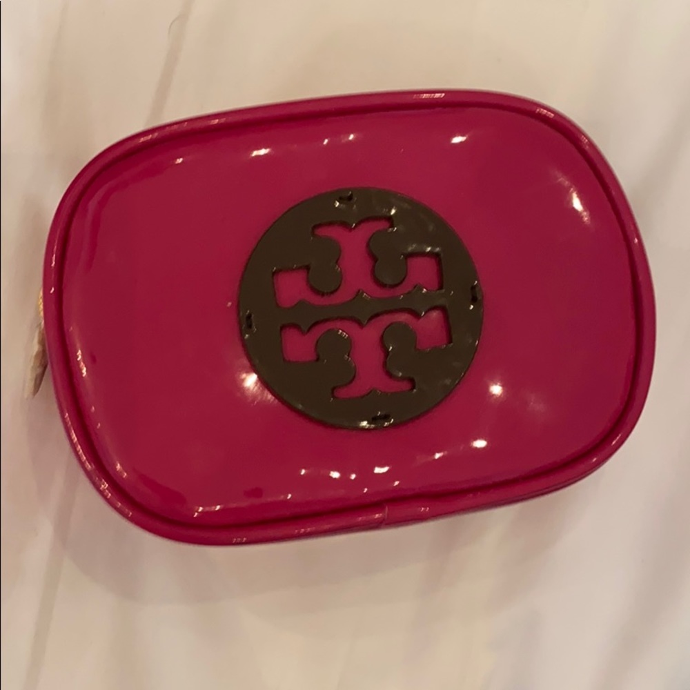 Tory Burch patent leather cosmetic bag. Never used